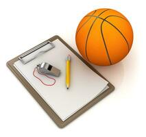 bloc-notes avec basketball photo