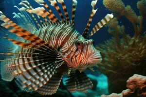 coloré poisson nager parmi corail récifs dans clair bleu l'eau photo