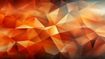 Contexte Orange polygone ai photo