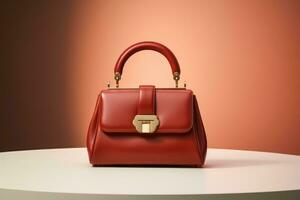 rouge femelle cuir sac photo