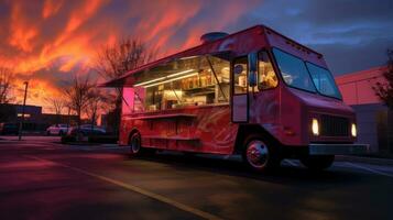 une nourriture camion. génératif ai photo