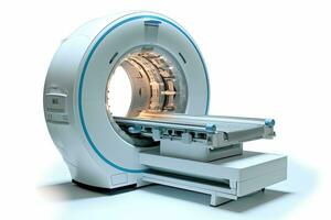 ct analyse, radiographie calculé médical et science équipement isolé sur blanc Contexte. génératif ai photo