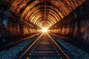 moderne chemin de fer tunnel. train La technologie concept. photo