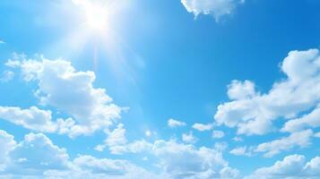 bleu ciel Contexte avec blanc des nuages. cumulus des nuages photo