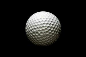 le golf Balle isolé sur noir Contexte. génératif ai photo