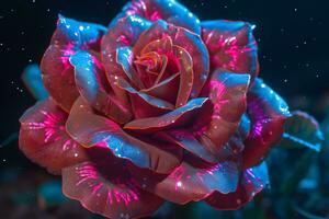 lumière noire des roses texture Contexte génératif ai photo