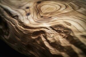 fermer de une lisse en bois texture génératif ai photo