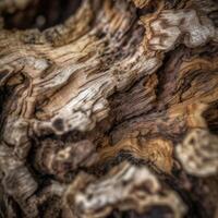 fermer de une unique en bois texture génératif ai photo