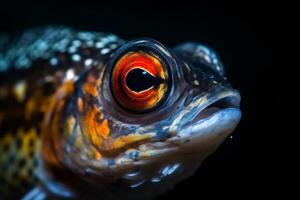 fermer de un océan poisson génératif ai photo