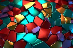 voronoi blocs modèle texture Contexte génératif ai photo