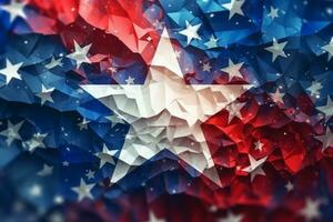 patriotique américain drapeau abstrait Contexte génératif ai photo