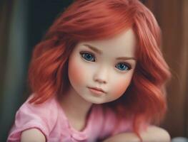 gratuit Barbie poupée sur Facile arrière-plan, ai génératif photo
