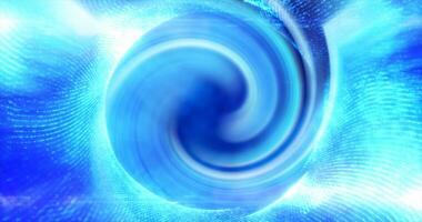 rond bleu Cadre de énergie magique embrasé particules et lumière lignes abstrait Contexte photo