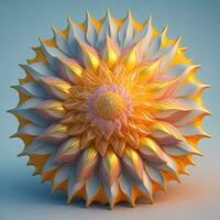 3d fleurs fabriqué de céramique avec pastel couleurs et une toucher de or photo