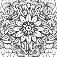fleur coloration page vecteur. fleur ligne art blanc arrière-plan, mignonne fleurs imprimable coloration page, vecteur fleur page pour coloration, contour magnolia photo