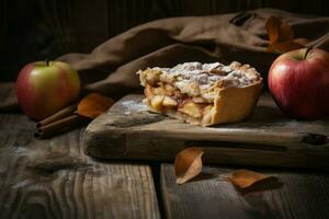 fait maison Pomme tarte Pâtisserie. produire ai photo