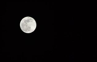 pleine lune dans la nuit noire photo