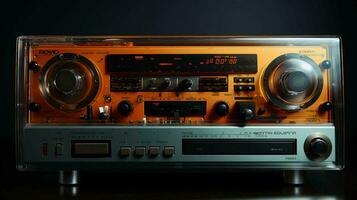 vieux élégant ancien rétro cassette vidéo enregistreur affiche de Années 80 Années 90 photo