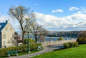 citadelle de Québec et Saint Lawrence rivière dans Québec, Canada photo