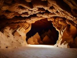magnifique vue de le la grotte dans le ville de Pétra, Jordan photo