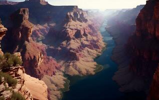 une magnifique vue de grandiose canyon , génératif ai illustration. photo