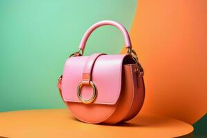 femme Sac à main coloré. produire ai photo