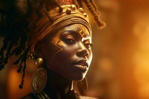 africain déesse. produire ai photo