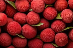 litchi fruit. produire ai photo