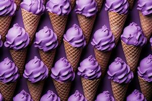 violet la glace crème modèle. produire ai photo