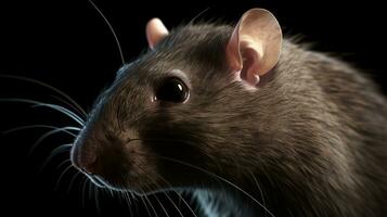 national animal de compagnie rat avec nerveux nez ai généré photo