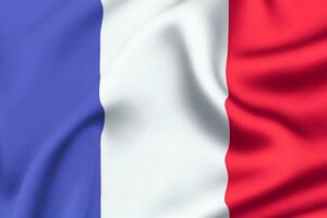 France drapeau de soie, France Contexte. 3d rendre photo