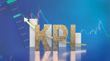 le kpi ou clé performance indicateur pour affaires concept 3d le rendu photo