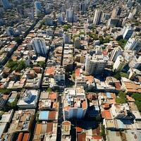 une drone panoramique la perspective de villes et paysages révélateur le invisible immensité et subtilités de notre monde ai génératif photo