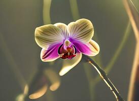 vue de coloré beauté de fleur les plantes par ai généré photo