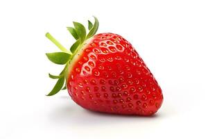 fraise fruit isolé sur blanc Contexte ai généré photo