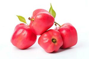 Rose Pomme fruit isolé sur blanc Contexte ai généré photo