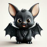 3d dessin animé mignonne chauve souris ai photo