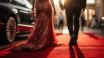 célébrités en arrivant avec limousine en marchant rouge tapis photo