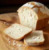 une fermer de une pain de pain, monde nourriture journée images photo