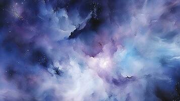 subtil galaxie dans violet et bleu et noir et blanc couleur. ai génératif photo