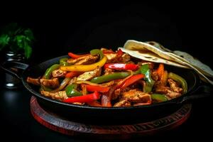 savoureux fajitas délicieux. produire ai photo