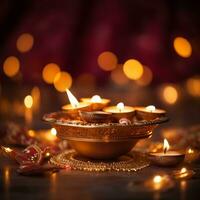 Facile diya à lumière, diwali Stock images, réaliste Stock Photos