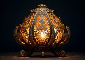 une fermer de une diya lampe avec complexe motifs, diwali Stock images, dessin animé illustration art photo