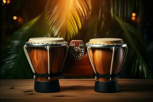 bongo tambours équipement Contexte. produire ai photo