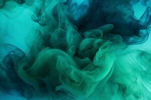 rêveur bleu vert fumée. produire ai photo