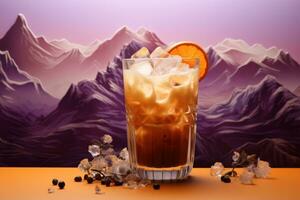 la glace café sur vif Contexte photo