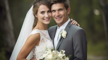 couple de mariage heureux photo