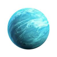 Neptune isolé sur blanc Contexte ai généré photo