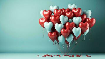 magnifique l'amour Contexte de gonflable cœurs de en forme de coeur des ballons pour le vacances de tout les amoureux, la Saint-Valentin journée photo