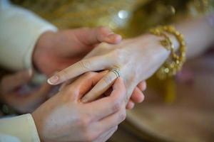 porter une bague, alliance, couple amoureux photo